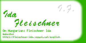ida fleischner business card